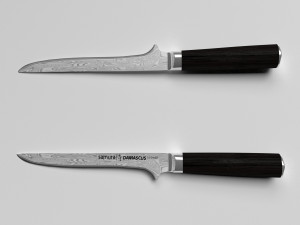 bonding knife samura damascus 165 mm 3D Model