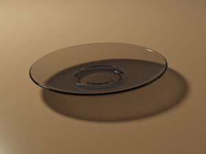 glass tea-coffee cup saucer Model 3D
