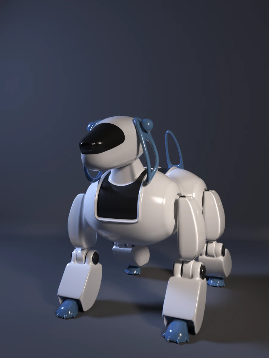 the robot dog 3D Model .c4d .max .obj .3ds .fbx .stl .blend 