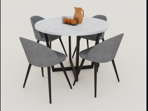 dining table and chairs 3Dモデル