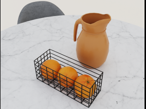 dining table and chairs Model 3D