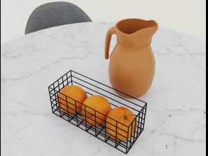 dining table and chairs 3D Model