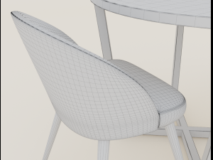 dining table and chairs Model 3D