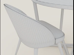 dining table and chairs 3D Model