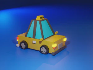 pack de voitures low poly Modèle 3D