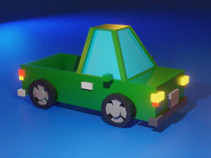 pack de voitures low poly Modèle 3D