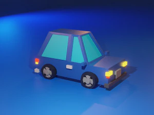 pack de voitures low poly Modèle 3D