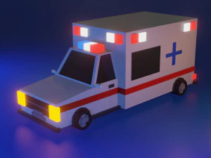 pack de voitures low poly Modèle 3D