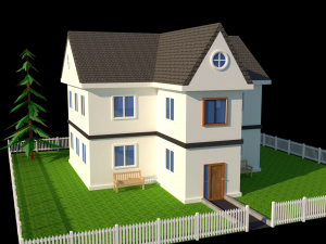 3d villa Modelo 3D