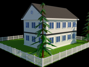 3d villa Modelo 3D
