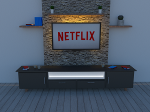 3d tv unit 3D 模型
