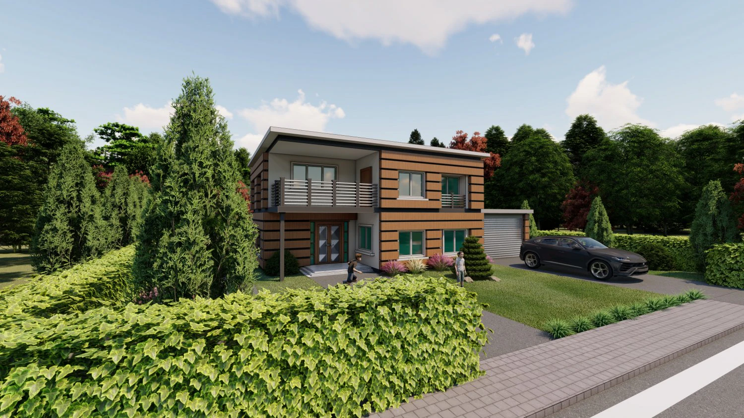 3d family house model 3D Model .c4d .max .obj .3ds .fbx .stl .blend 