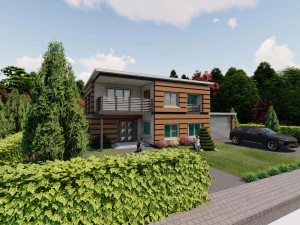 Modello 3D della casa familiare Modello 3D