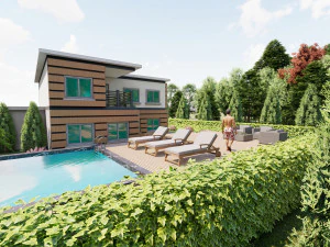 3d family house model 3D Model