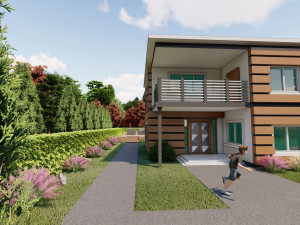 3d family house model Modelo 3D