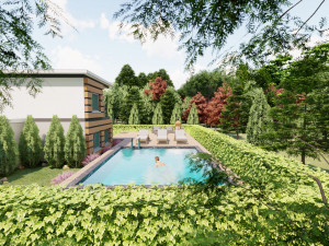 3d family house model Modelo 3D