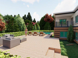 3d family house model 3D Model