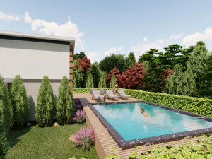 3d family house model 3D Model