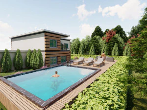 3d family house model 3D Model