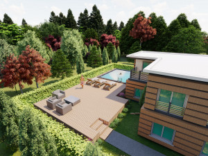 3d family house model Modelo 3D