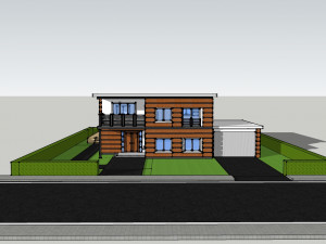 3d family house model Modelo 3D