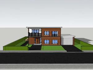 3d family house model 3D Model