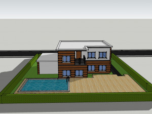 3d family house model Modelo 3D