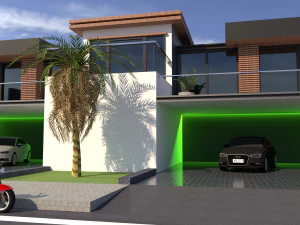 3d modern villa 3D Model