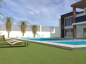 3d modern villa 3D Model