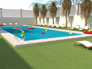 3d modern villa 3D Model