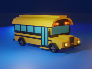 3d school model low poly 3D Модель