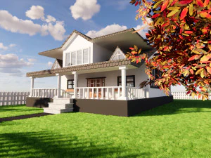 3d villa 2 model 3D Model
