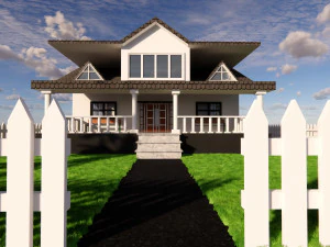 3d villa 2 model 3D Model