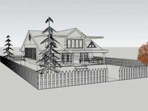 3d villa 2 model 3D Model