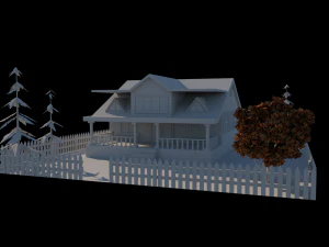 3d villa 2 model 3D Model
