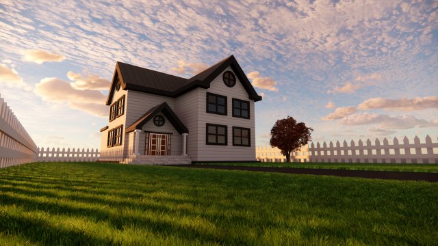 3d villa 3 model Modello 3D .c4d .max .obj .3ds .fbx .stl .blend 