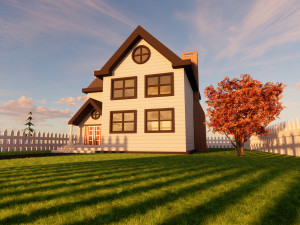 3d villa 3 model Modello 3D