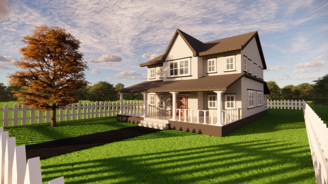 3d villa 5 model 3Dモデル .c4d .max .obj .3ds .fbx .stl .blend 