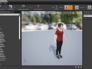 woman character low-poly 3D Model