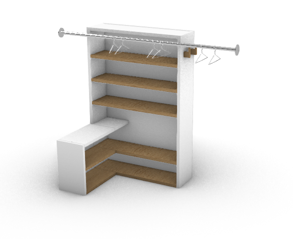 wardrobe 3D Model .c4d .max .obj .3ds .fbx .stl .blend 