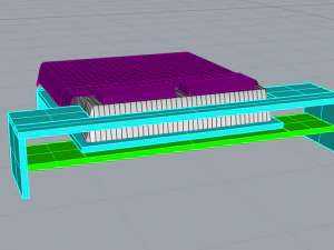 double bed set 3D Model