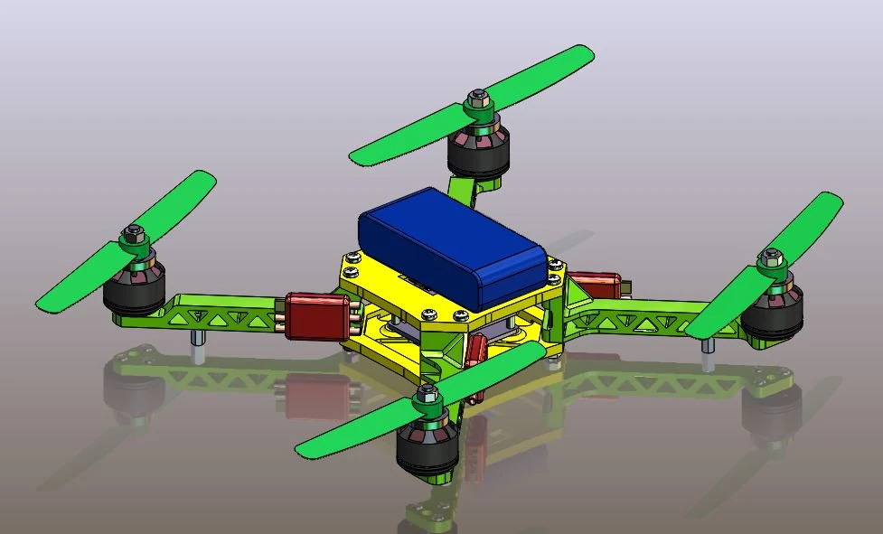 drone quadcopter 3d printed model 3D Print Model .c4d .max .obj .3ds .fbx .stl .blend 