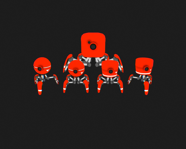 robot pack Modelo 3D .c4d .max .obj .3ds .fbx .stl .blend 