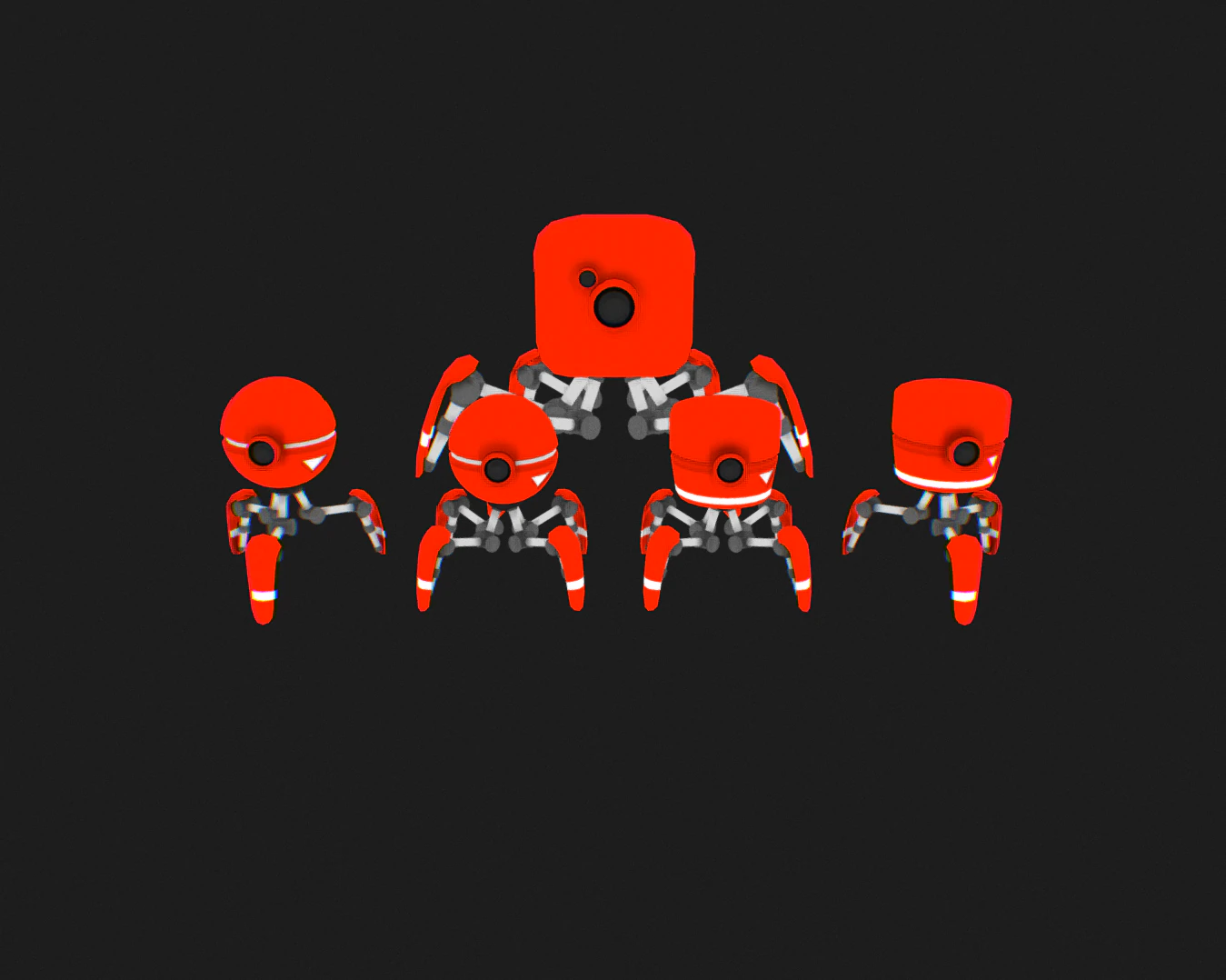 robot pack 3D Model .c4d .max .obj .3ds .fbx .stl .blend 