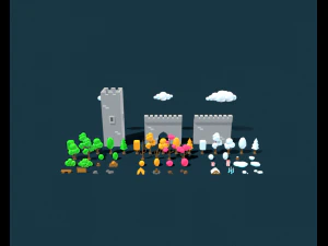 low-poly medieval pack 3D Model