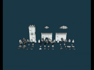 low-poly medieval pack 3D Model