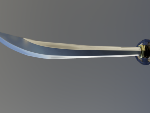 naginata 3d game ready model Modelo 3D