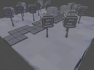 arboleslowpolyparque Modelo 3D