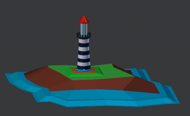 faro pintado 3D मॉडल .c4d .max .obj .3ds .fbx .stl .blend 