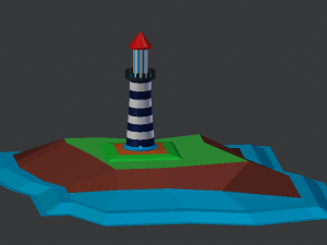 faro pintado 3D 모델